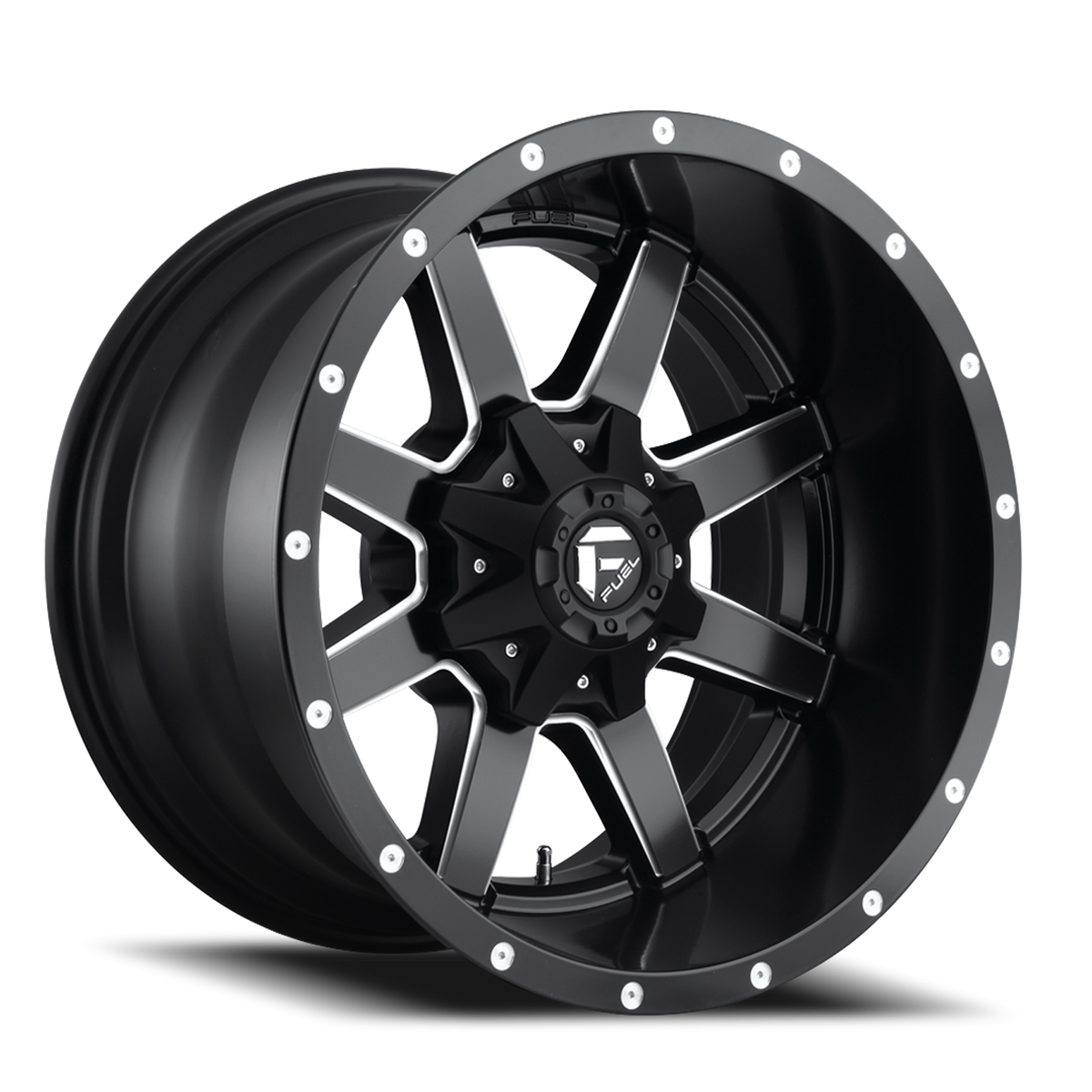 Aluminum Wheels 24X12 Maverick D538 5 On 127/5 On 139.7 Black Milled 87.1 Bore -44 Offset Fuel Off Road Wheels