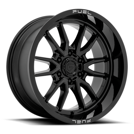 Aluminum Wheels 20X10 Clash 6 D760 8 On 165.1 Gloss Black 125.1 Bore -18 Offset Multi Spoke Fuel Off Road Wheels